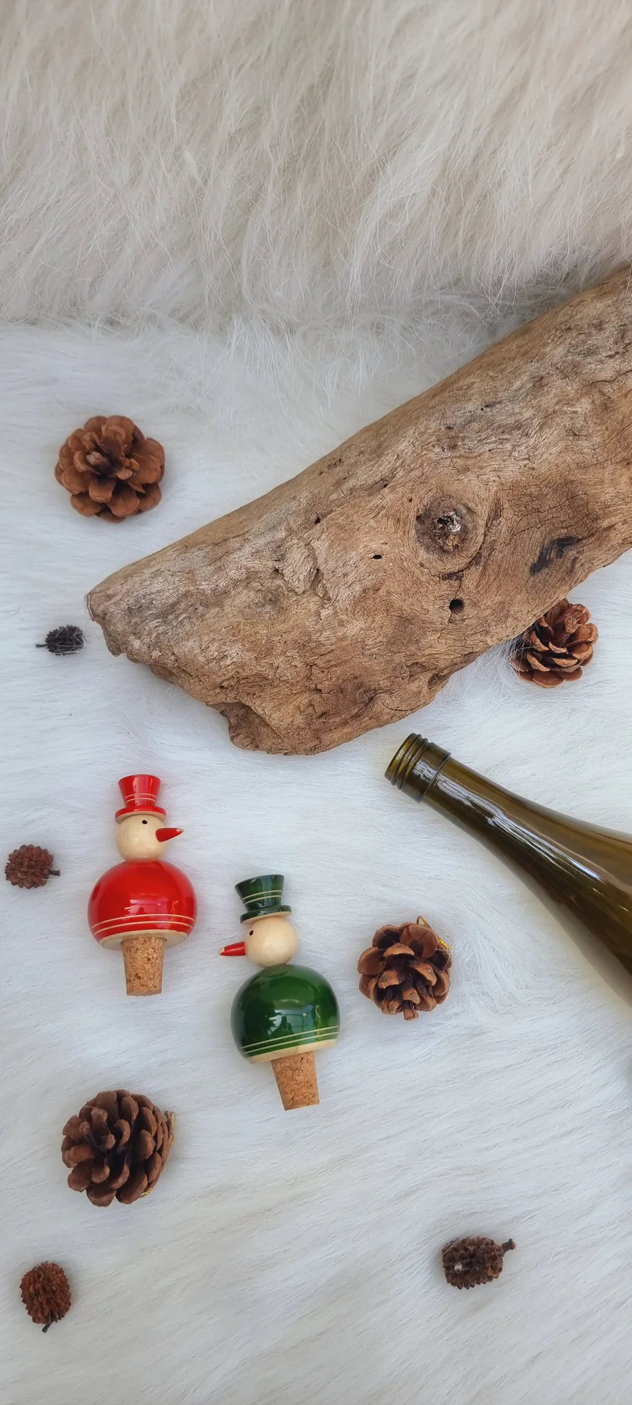 Snowman bottle stoppers