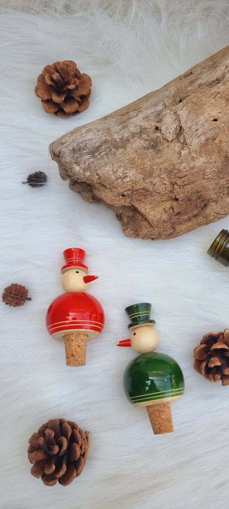 Snowman bottle stoppers
