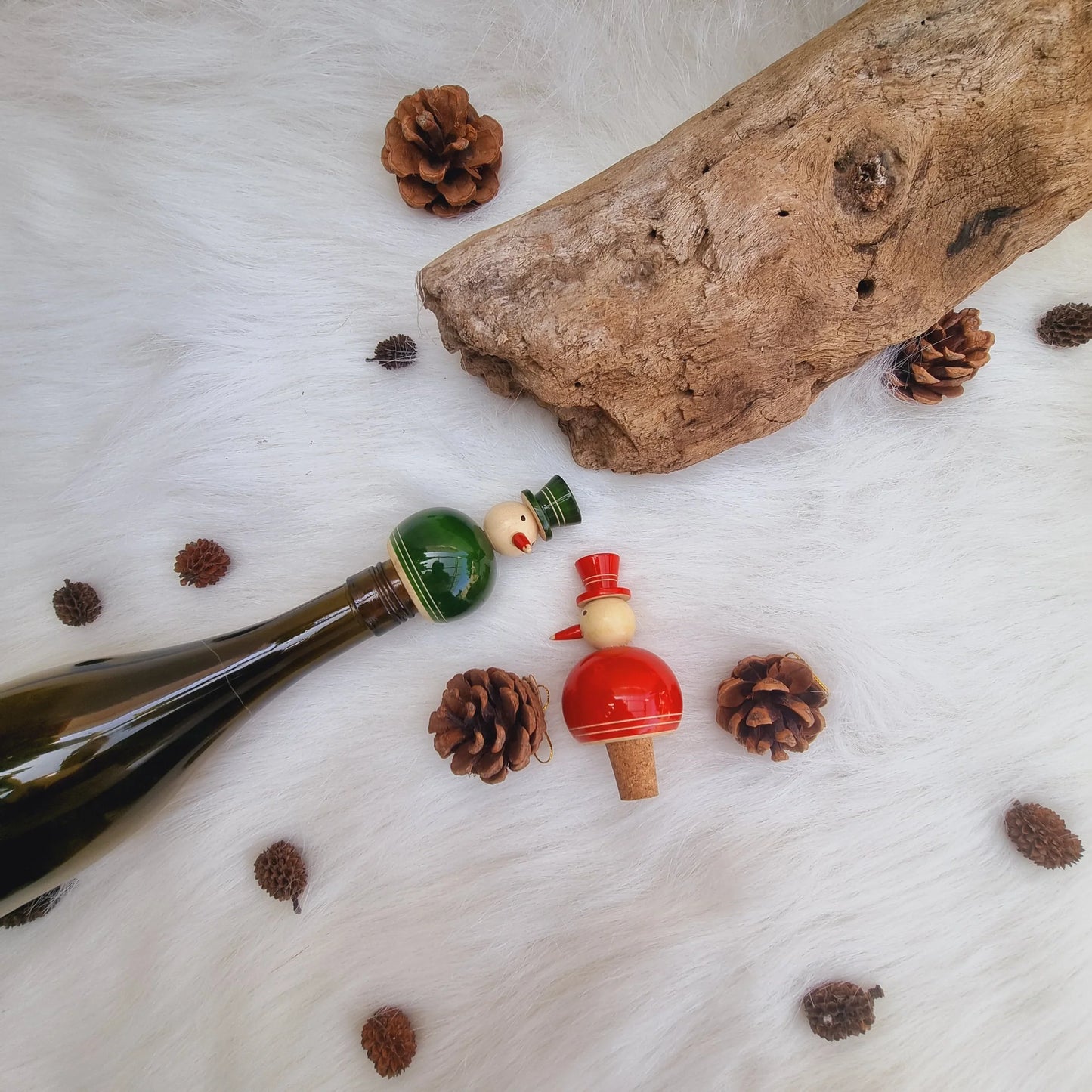 Snowman bottle stoppers