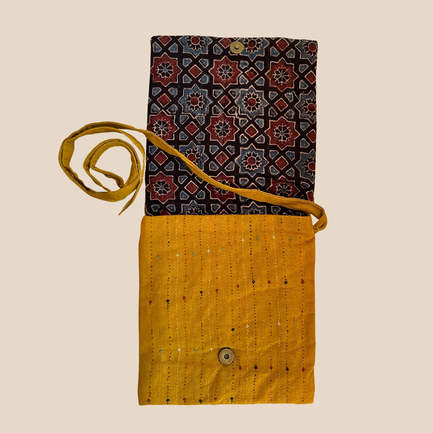 Rabari Applique Hand Embroidered Cotton Sling Bag