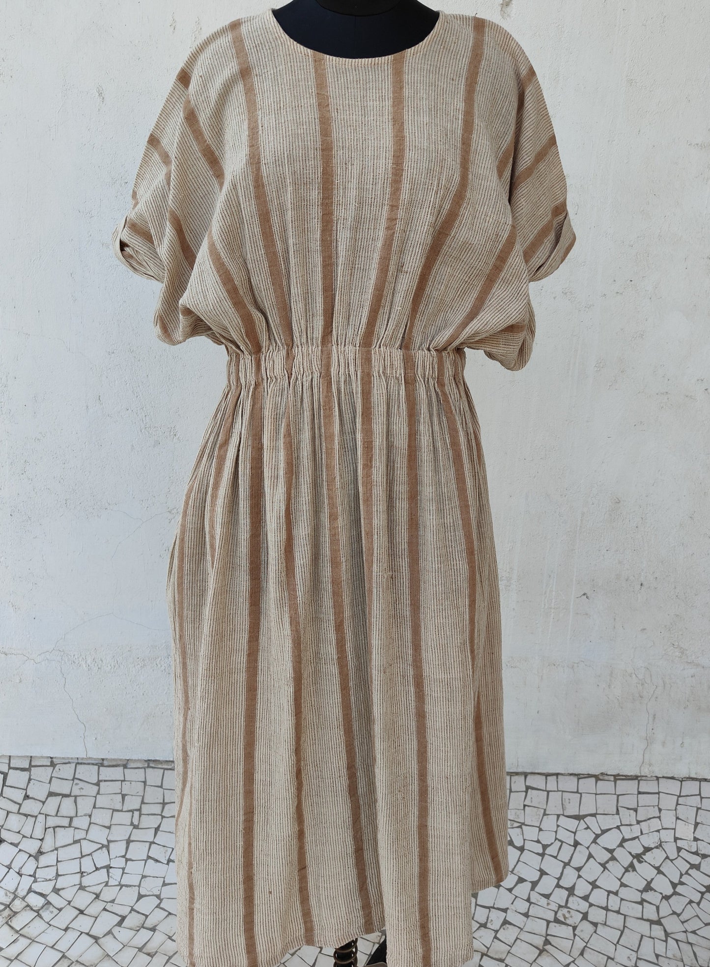 Brown Textured Dress