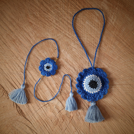 Evil Eye bunting & Evil Eye Rakhi (RAKHI + EVIL EYE COMBO)
