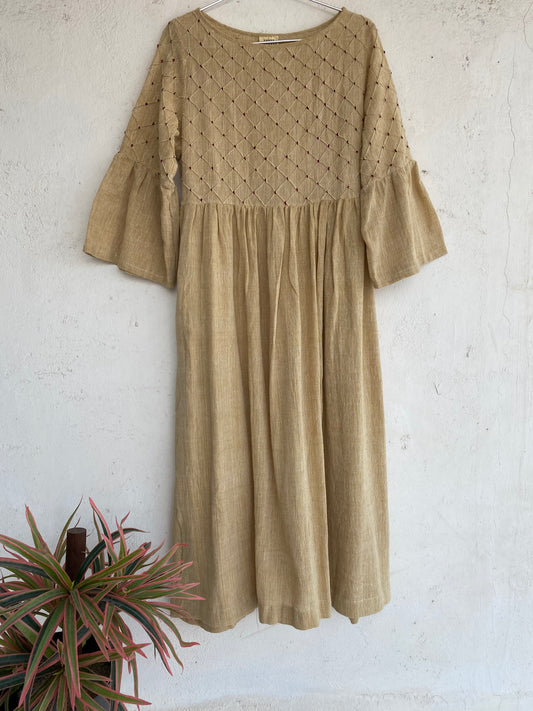 Knotted Yellow Dress
