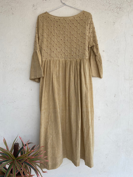 Knotted Yellow Dress