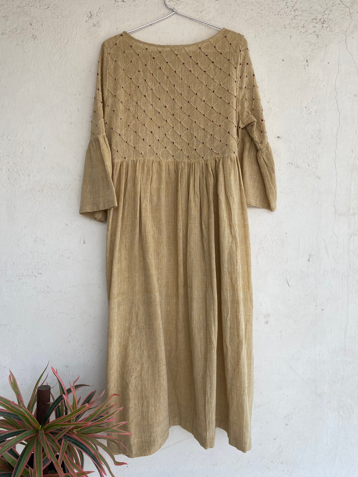 Knotted Yellow Dress