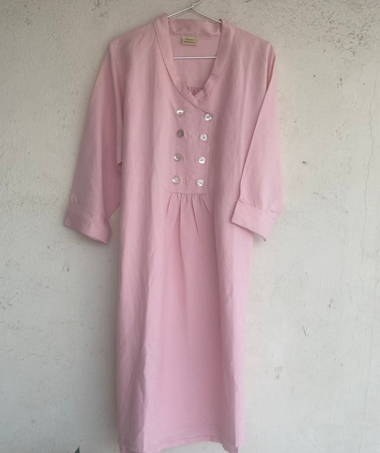 Oversized Pink Cowl Neck Dress