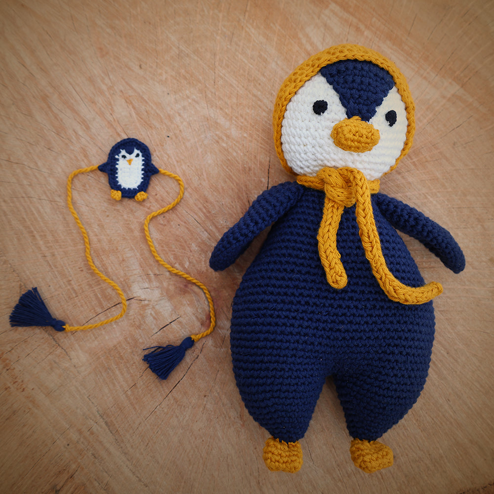 Big Penguin Soft Plush Toy & Penguin Rakhi (RAKHI + BIG PENGUIN COMBO)