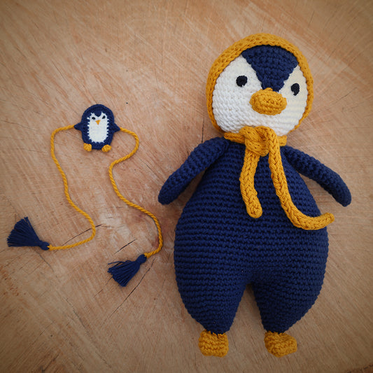 Big Penguin Soft Plush Toy & Penguin Rakhi (RAKHI + BIG PENGUIN COMBO)
