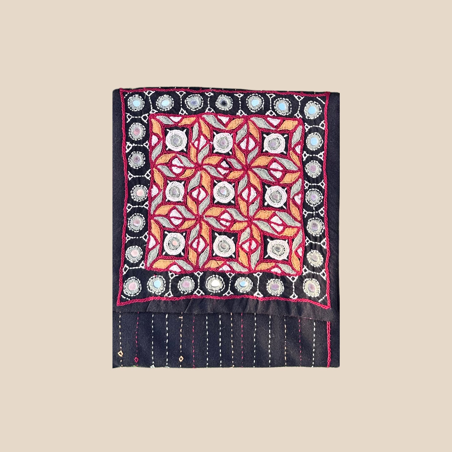 Rabari Applique Hand Embroidered Cotton Sling Bag