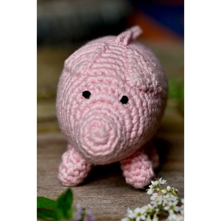 Hand Made Crochet Pig