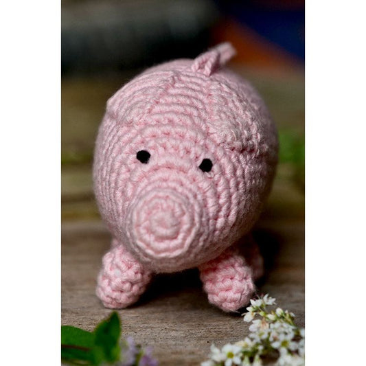 Hand Made Crochet Pig