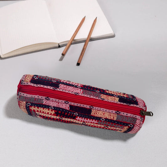 Kutch Dhebariya Hand Embroidery Cotton Pencil Pouch