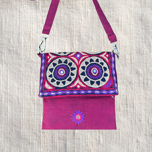 Ahir Hand Embroidery Cotton Sling bag