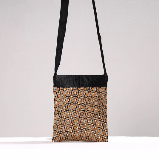 Kutch Neran Hand Emboidery Mashru Silk Sling Bag