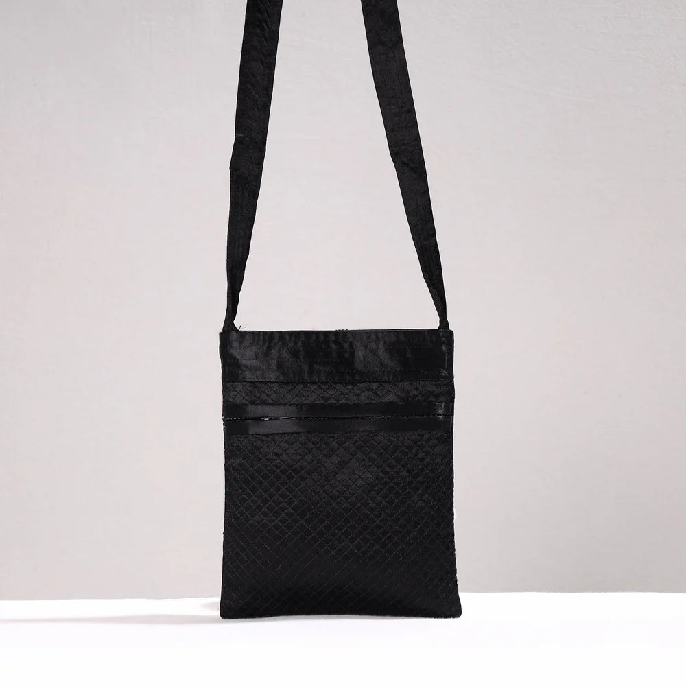 Kutch Neran Hand Emboidery Mashru Silk Sling Bag