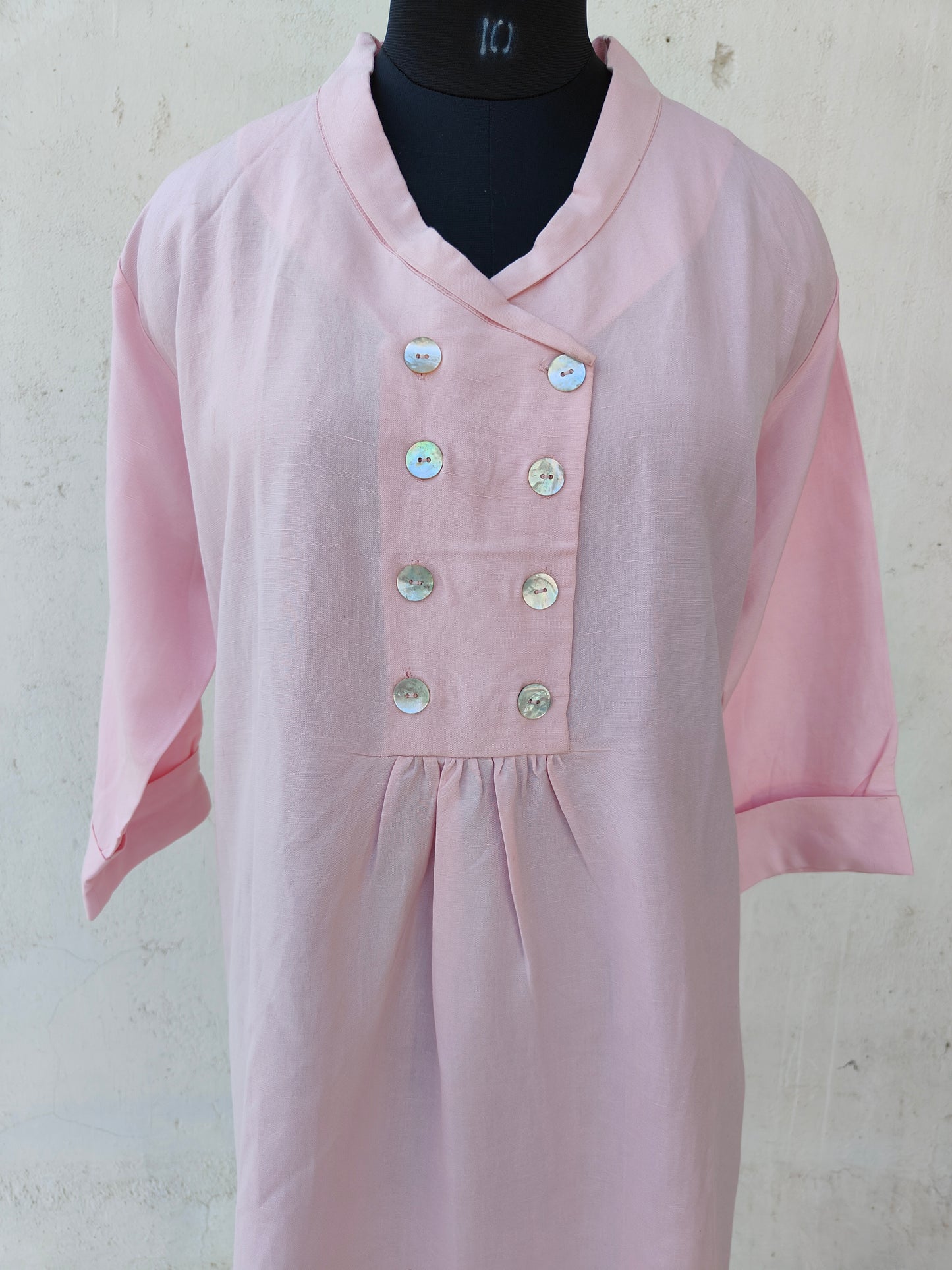 Oversized Pink Cowl Neck Dress