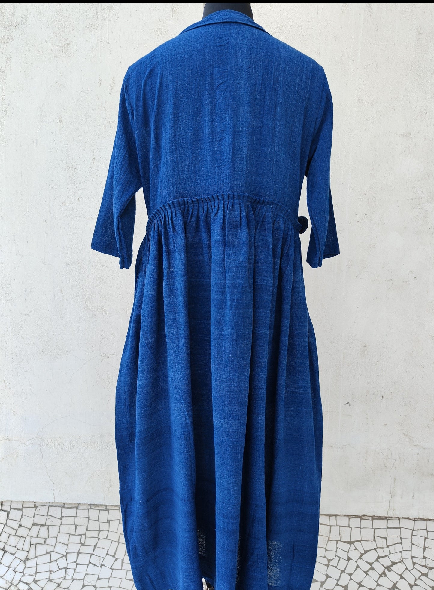 Indigo tie-up Dress