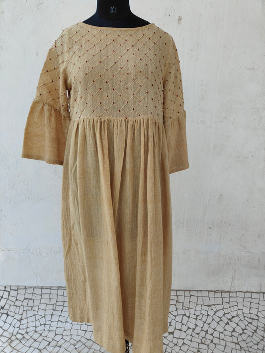 Knotted Yellow Dress