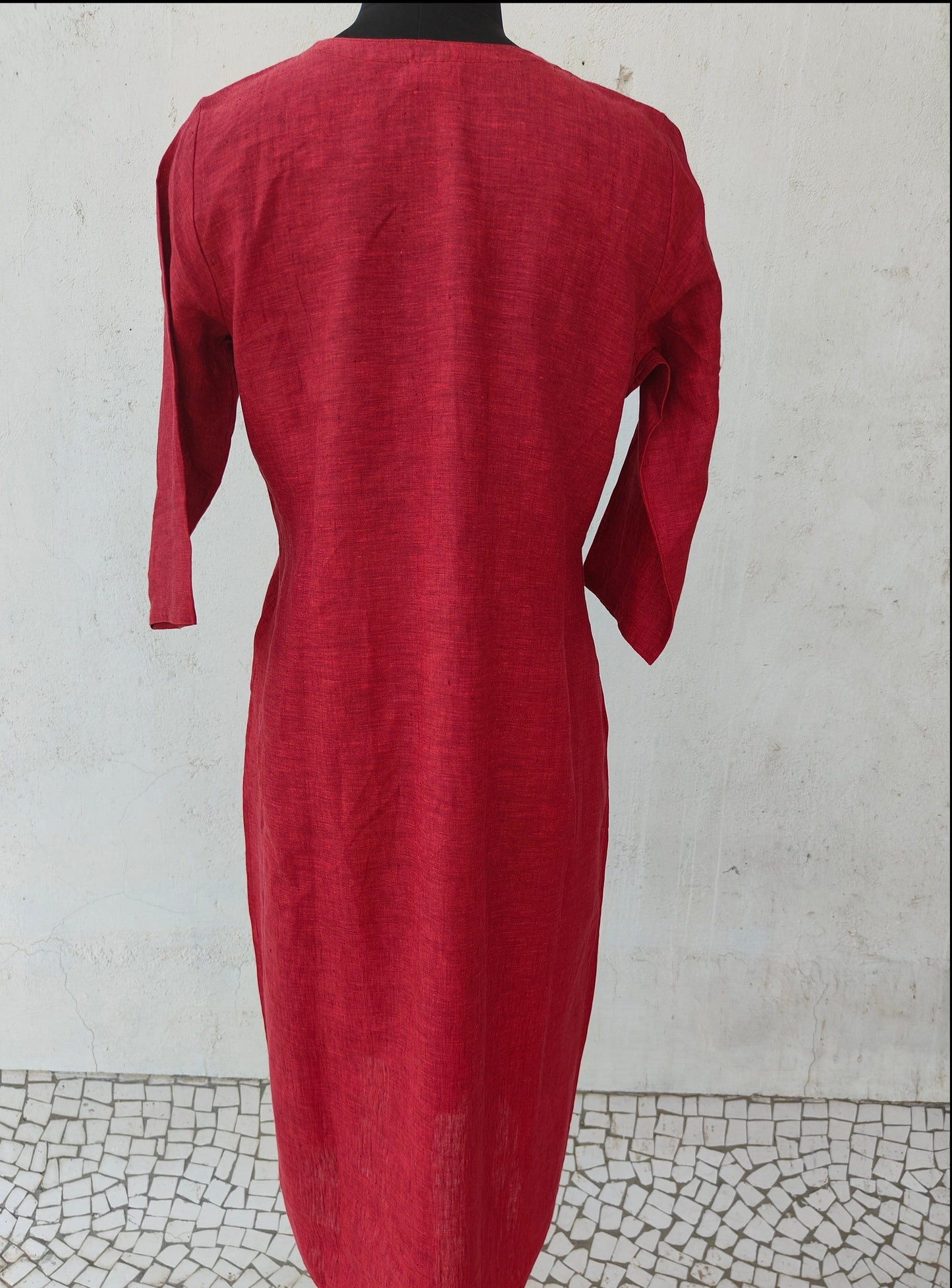 Deep Red Easy Dress