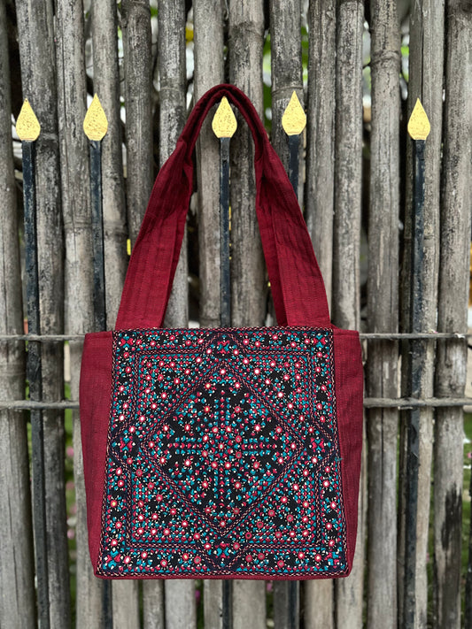 Neran Hand Embroidered Silk Handbag