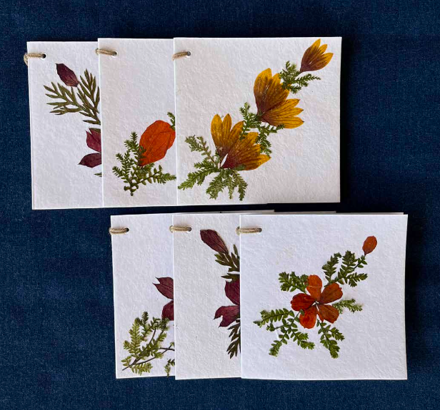 Oshibana Flower tags (Set of 4)