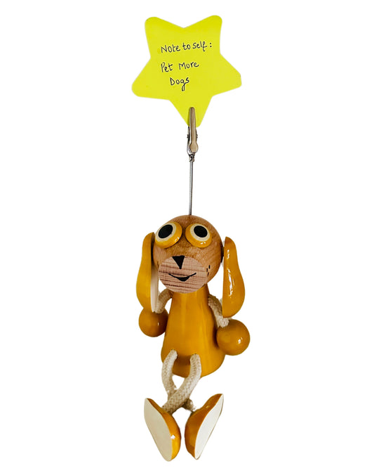 Woody the Dog – Handcrafted Note Holder