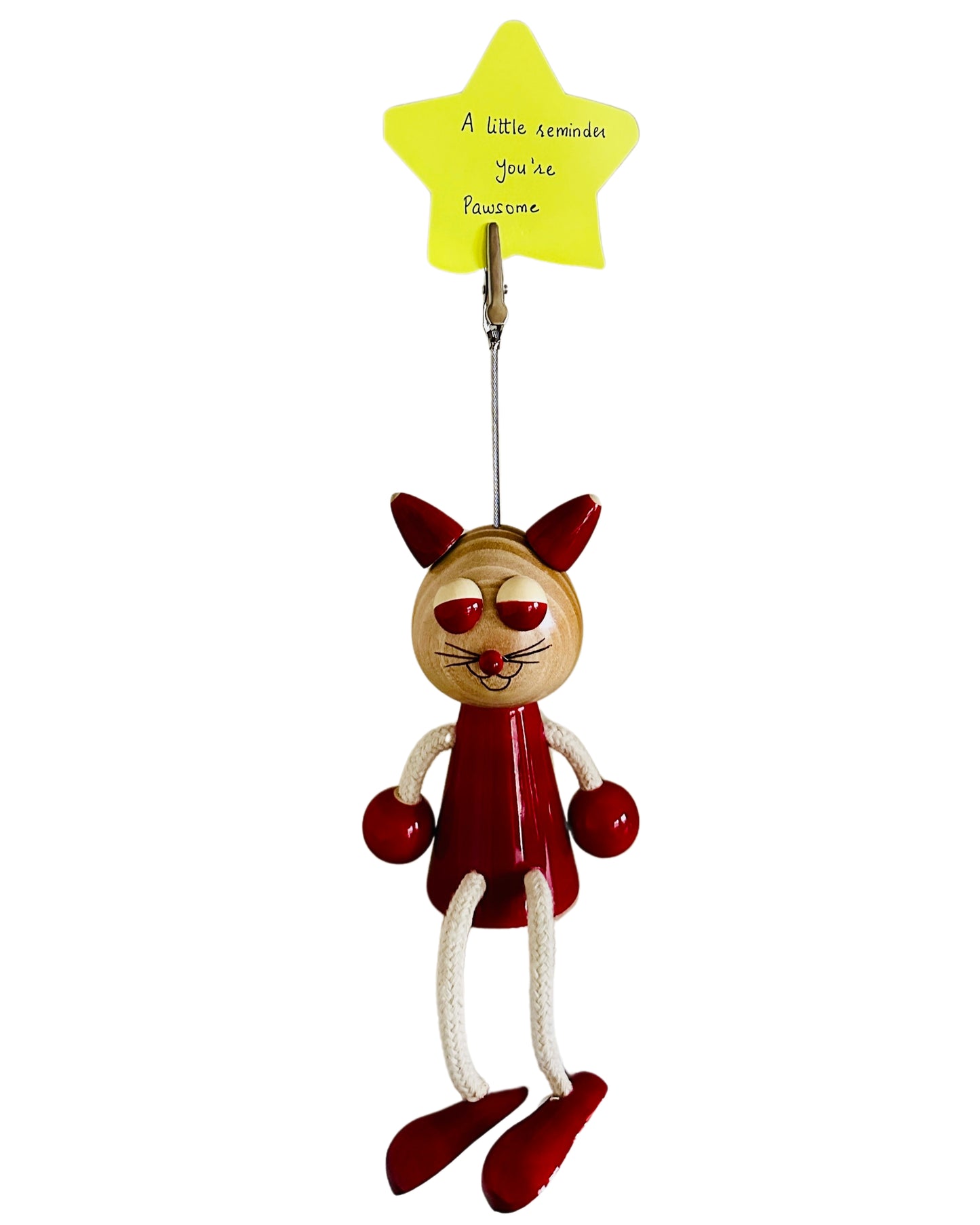 Whiskers the Cat – Handcrafted Note Holder