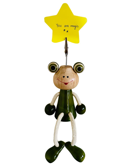 Leapy the Frog – Handcrafted Note Holder